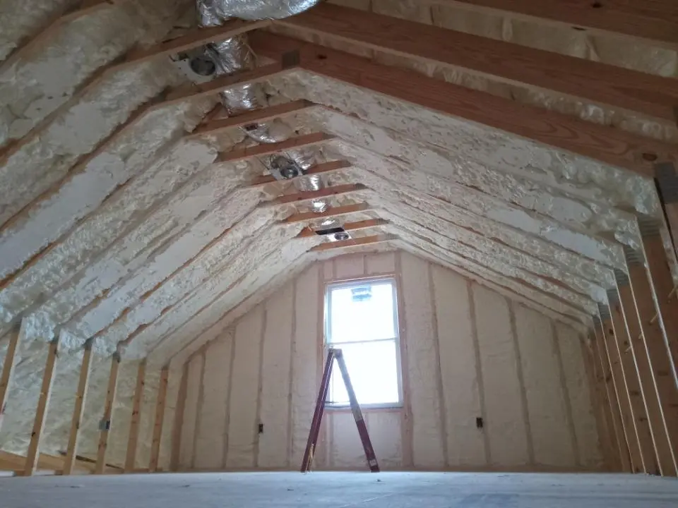 Spray foam roofing application for Crawl Space Insulation project in Delaware